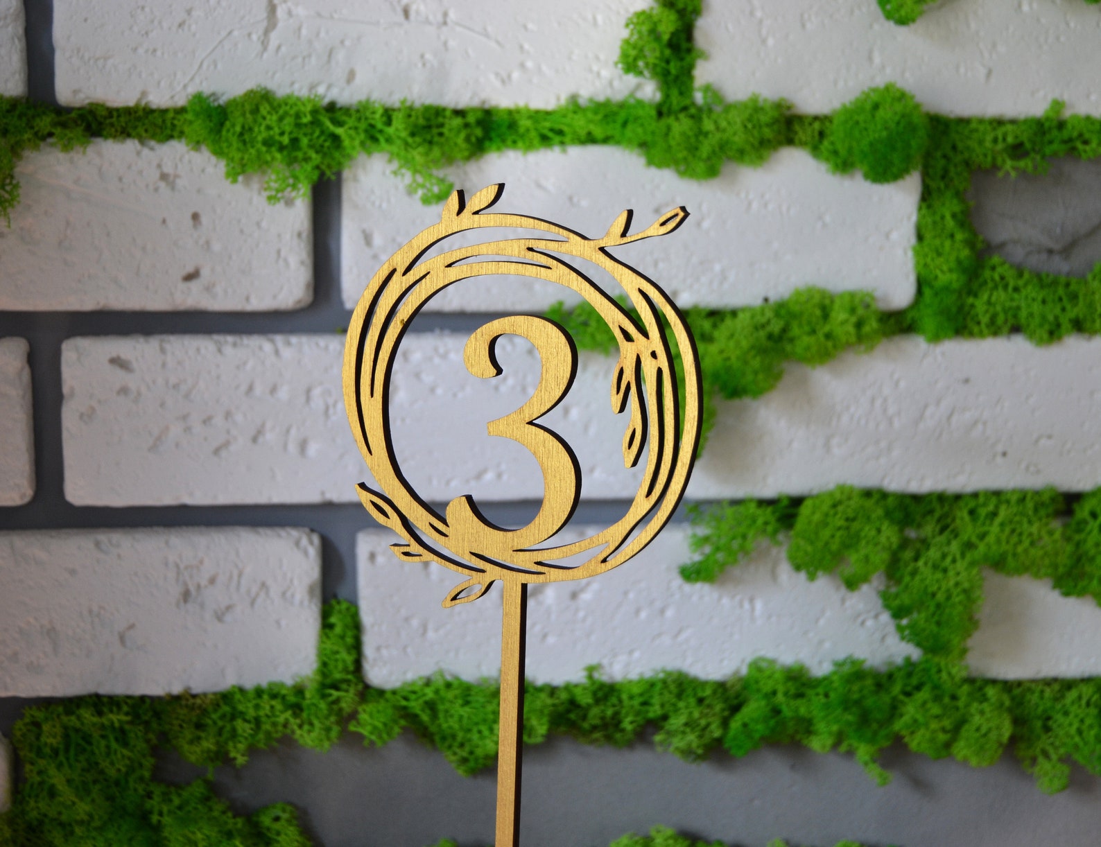 Wedding Table Numbers Stick Wooden Table Numbers Wedding Etsy