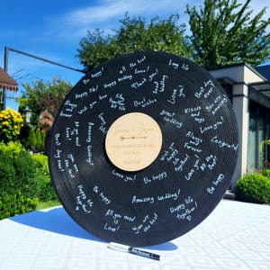 Wedding Record Guest Book Custom Guest Book Alternative Music Theme Bridal Shower Guestbook Wedding First Dance Special Song Guest Book Sign