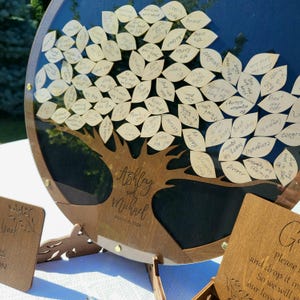 Albero genealogico personalizzato Libro degli ospiti alternativo per matrimonio Libro degli ospiti in acrilico Albero Drop Box Scatola per biglietti di nozze Regalo di nozze Regalo per addio al nubilato
