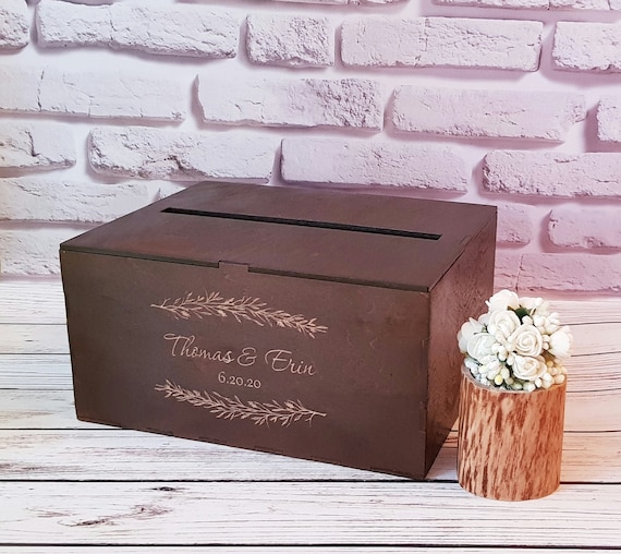 Wishing With Slot Wooden Card Box for Wedding - Etsy