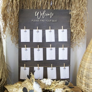 Sitzplan für die Hochzeit 3D Sitzplan Holz Sitzplan Sitzplan Bordplan Hochzeitsplan Tischdekoration Rustikal Sitzplan Sitzplan