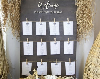 Wedding Seating Chart 3D Wooden Seating Chart For Guests Seating Plan Board Table Planning Wedding Reception Sign Rustic Find Your Seat Sign