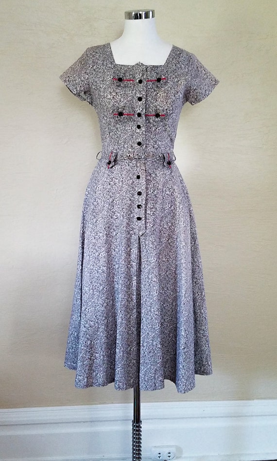 50s Housedress - Novelty Print Dress - 1950s Dress