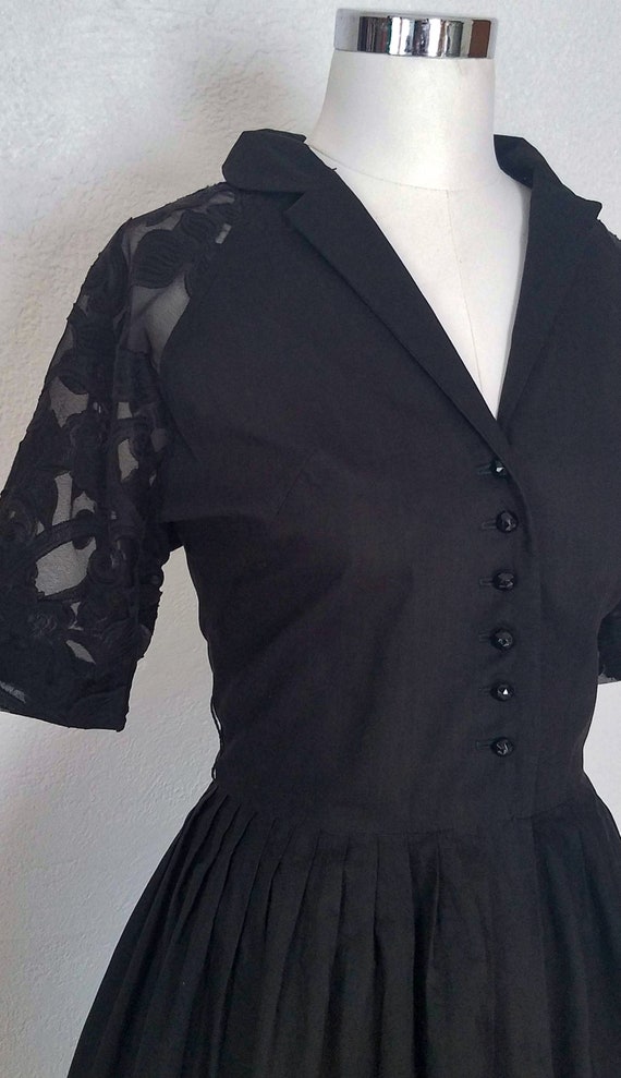 1950s Dress - 50s Lace Dress - 50s Shirtwaist - 50
