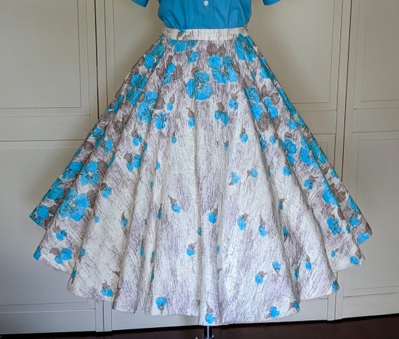 Spring Swing! 1950s Novelty Print Skirt - 50s Skir