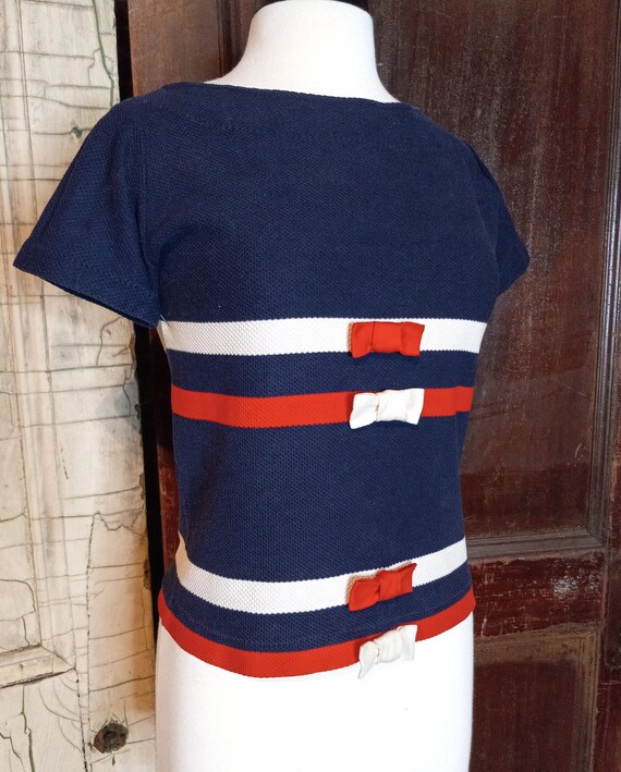 Red, White & Cute! - Darling 1960s 60s Red White … - image 2