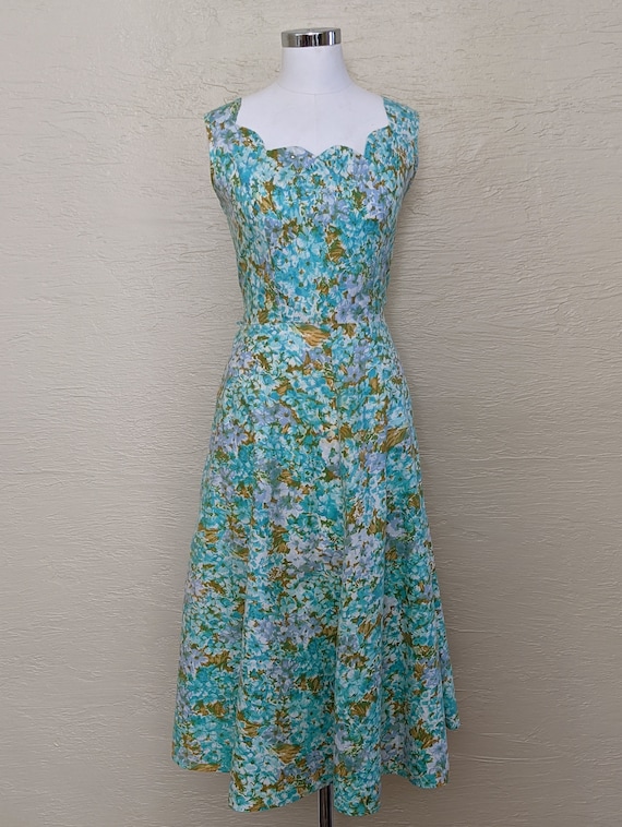 1950s Dress - Roses and Rhinestones! Sparkling 50s