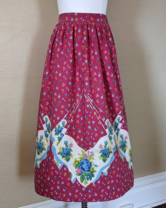 Rosies and Posies! Darling 1940s 1950s Border Pri… - image 1