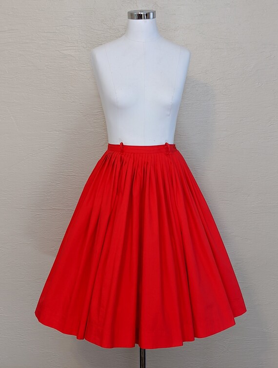 50s Cotton Skirt - 1950s Skirt - 60s Skirt - 1960s