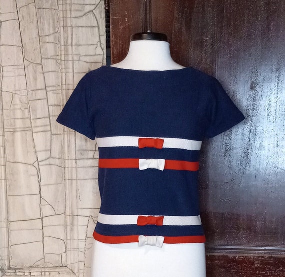 Red, White & Cute! - Darling 1960s 60s Red White … - image 1