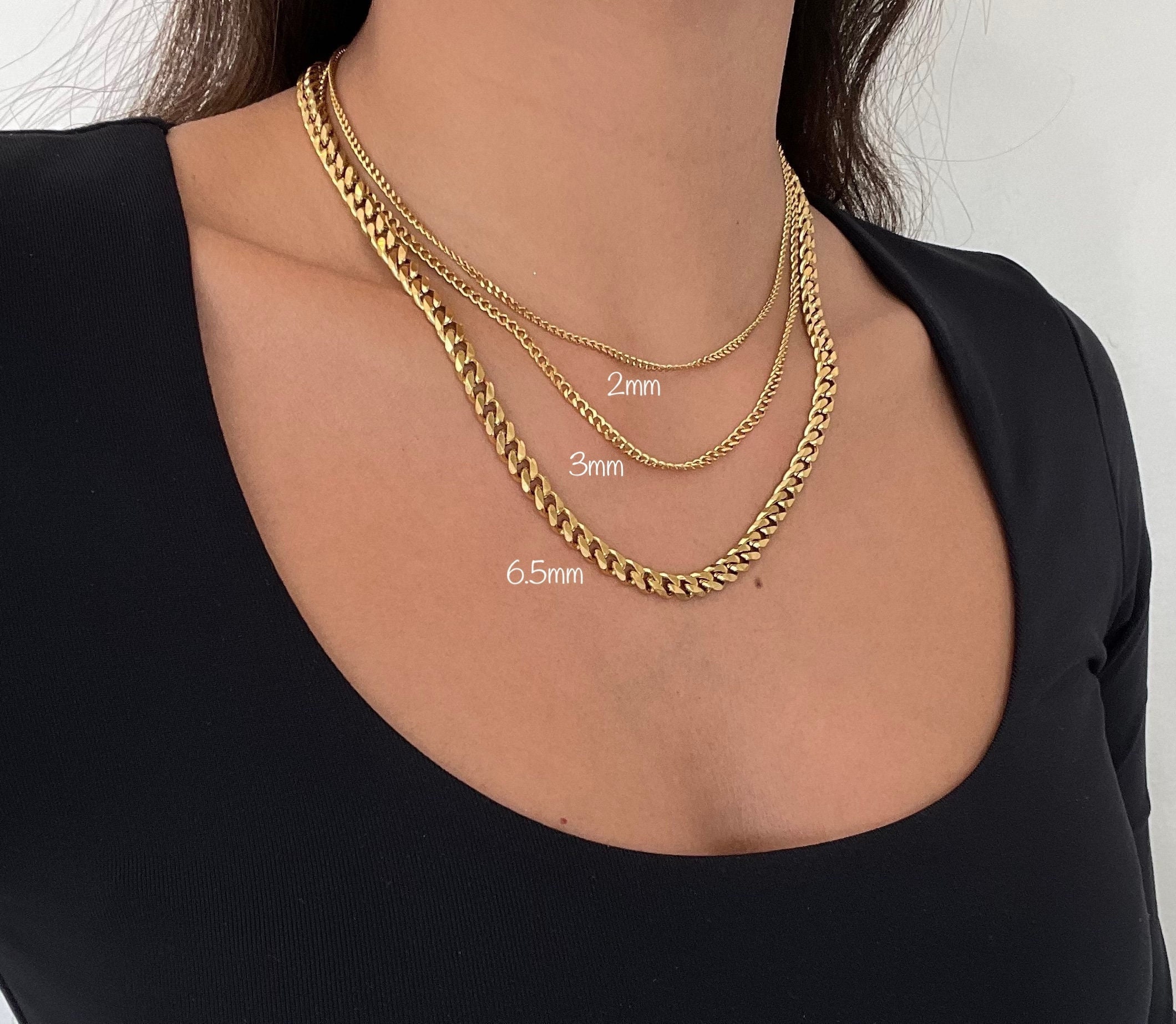 Gold Curb Necklace - Etsy
