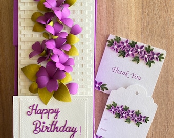 Blank Quilling  Customised Greeting Card with Boxed Envelopes Size-8x3.5 inch Card for Dad Birthday