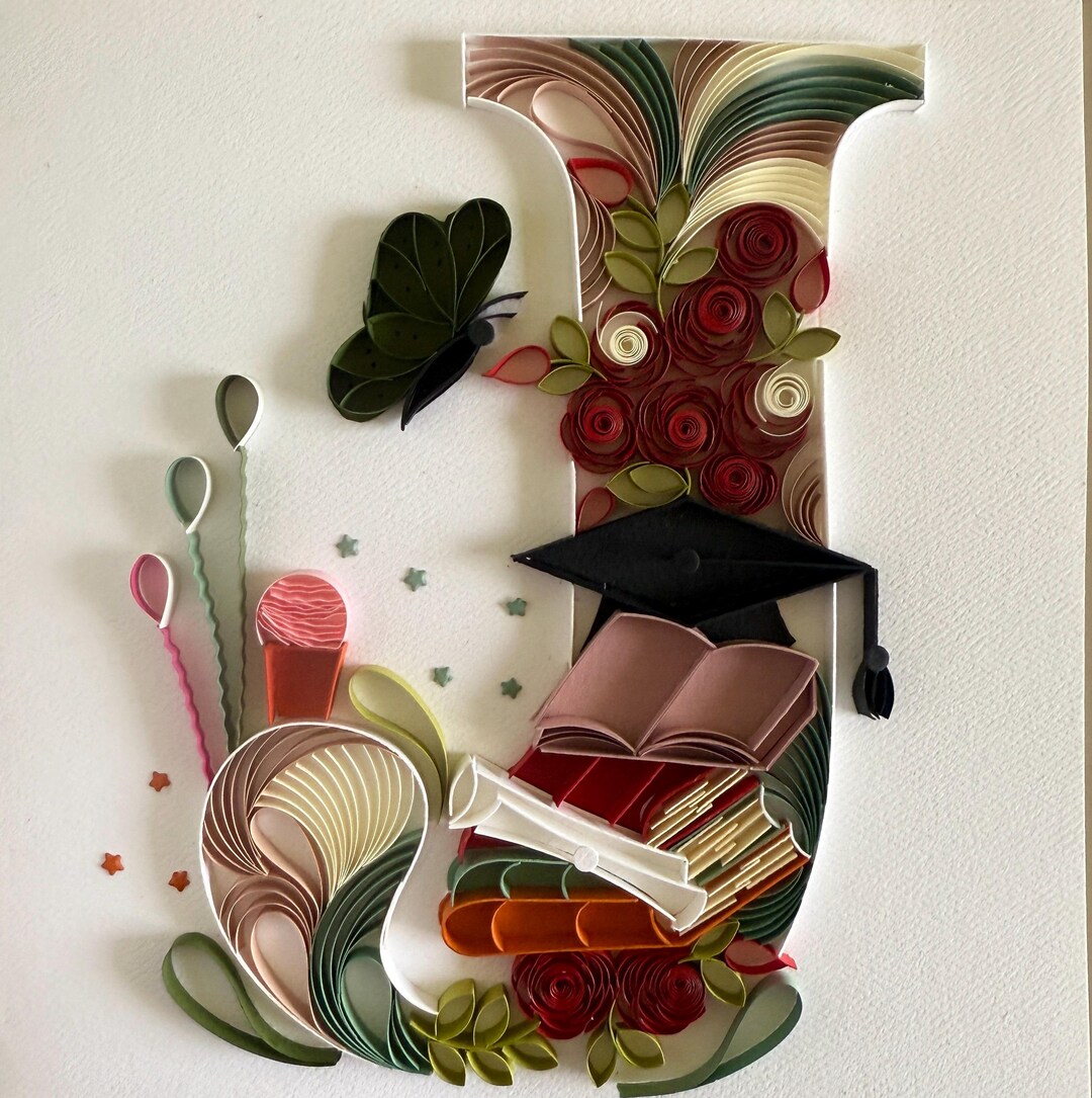 Personalised Quilling Graduation Day Greeting Card With Boxed Envelope ...