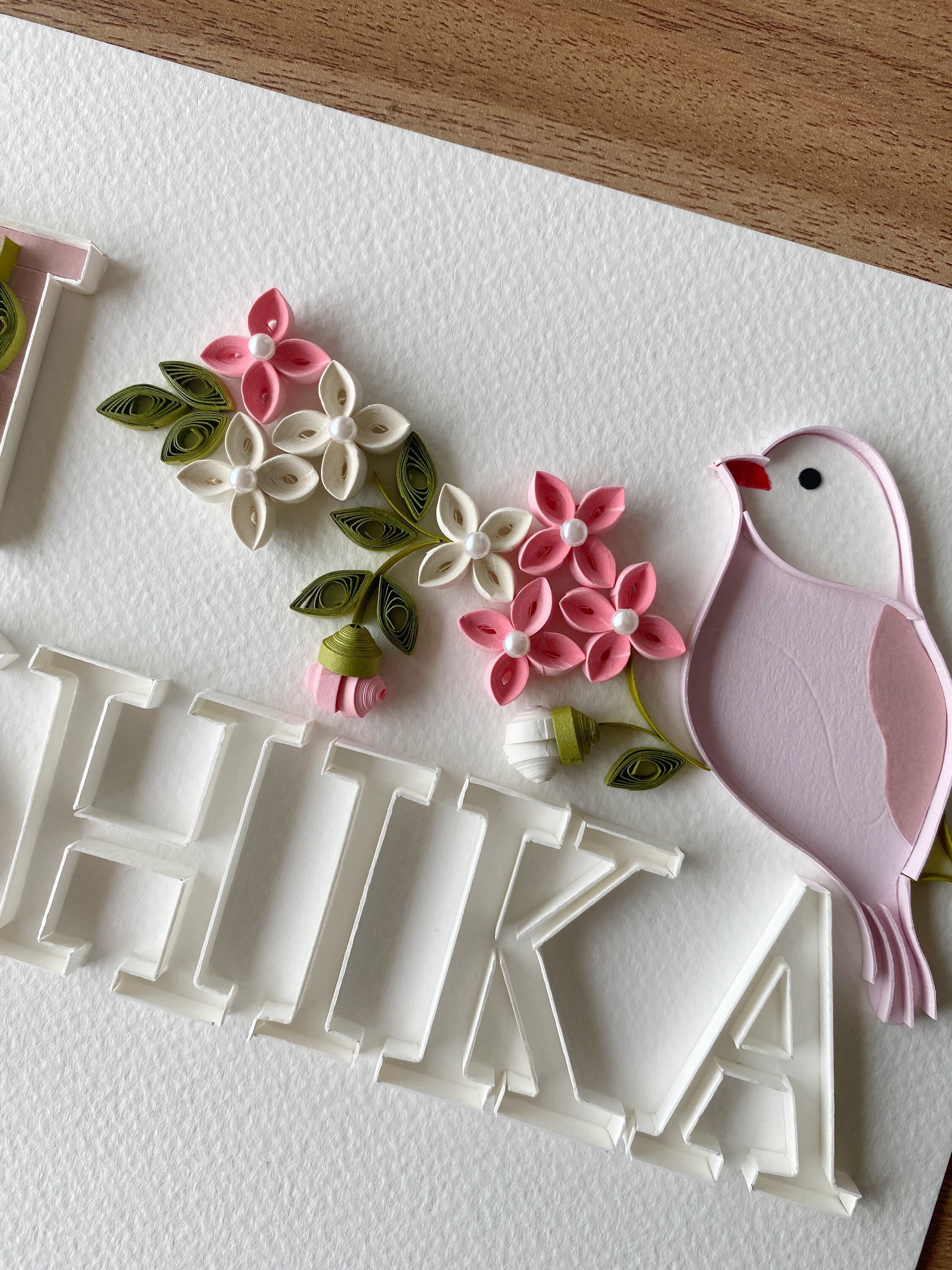 Quill Art Name Quilling SignCustom Name Quilling Art Name Etsy