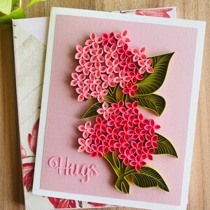 Blank Handmade Greeting Card for Writing Message, Birthday Card For Mom, Floral greetings, Quilling Card, Card for Dad