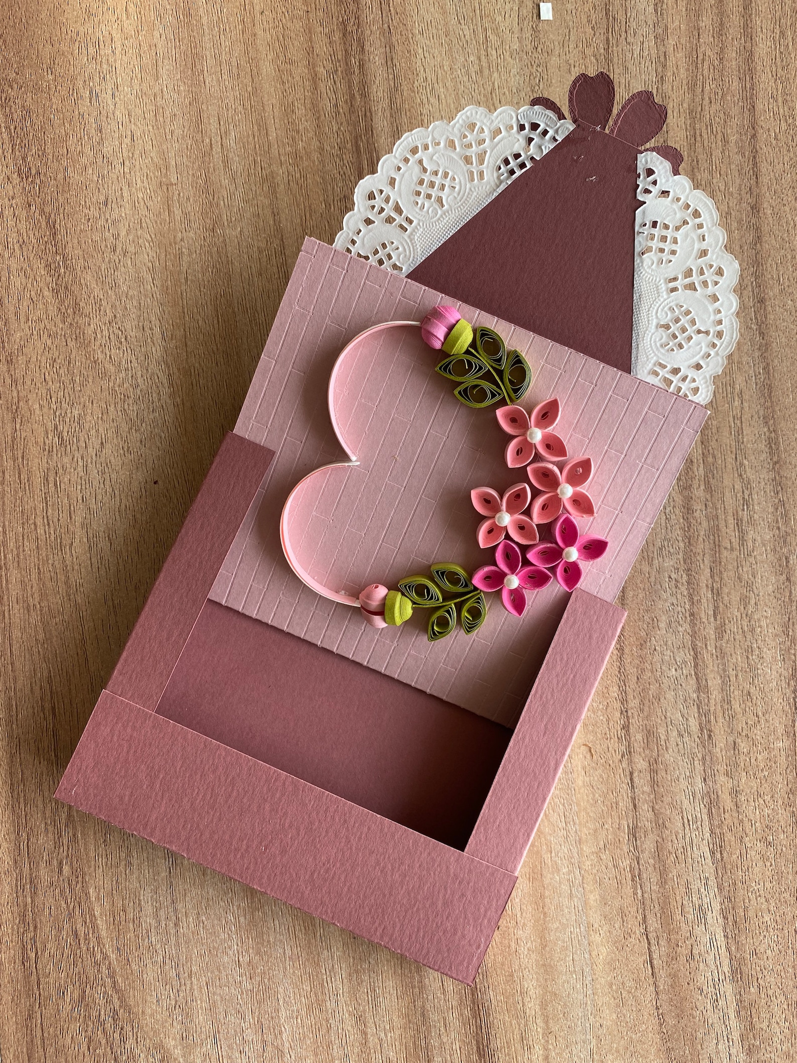 Set of 3 Quilling Cards , Blank Handmade Greeting Card for Writing