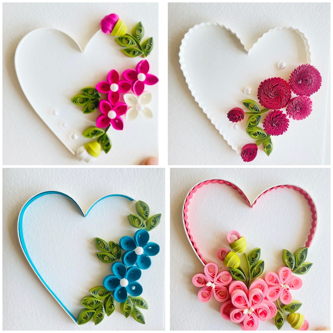 Quilling Video Tutorials 1 Floral Hearts Quilling Course Etsy