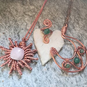 Collection "SOLE&LUNA" necklaces with rose quartz and aventurine