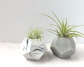 geometric cement planter // cute gift // desk accessory // wedding favor // unique gift // air plant // concrete planter // birthday gift