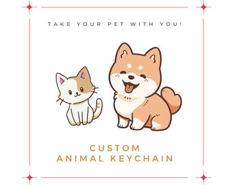 Custom Animal Keychain | Handmade Polymer Clay