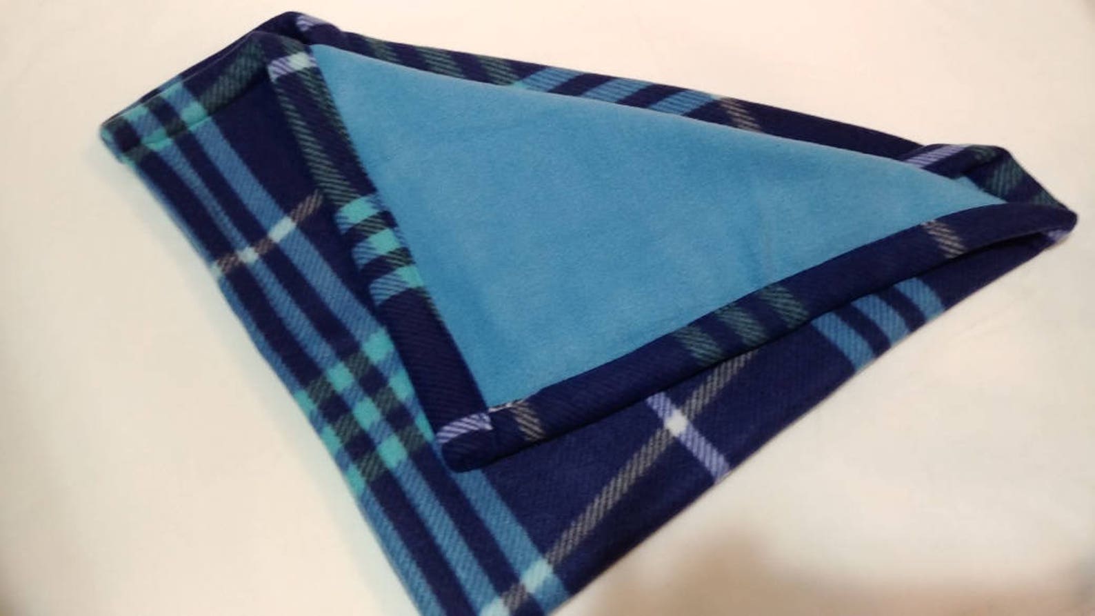 Blue Plaid Fleece Baby Blanket Etsy