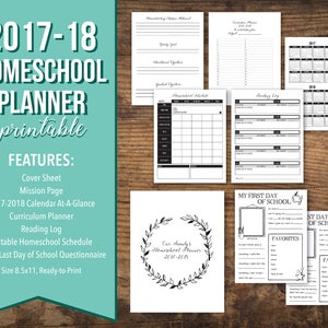 Printable Homeschool Planner Black and White - Etsy