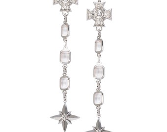 Heraldic Cross and Shining Star earrings