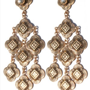 Honky Chateau triple Clover dangle earrings