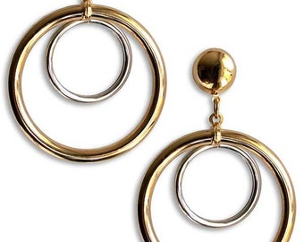 Anita Pallenberg Inspired Double Hoop Earrings
