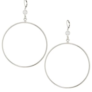 Linda Ronstadt Inspired Large Thin Wire Hoop earrings