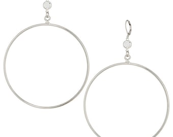 Linda Ronstadt Inspired Large Thin Wire Hoop earrings