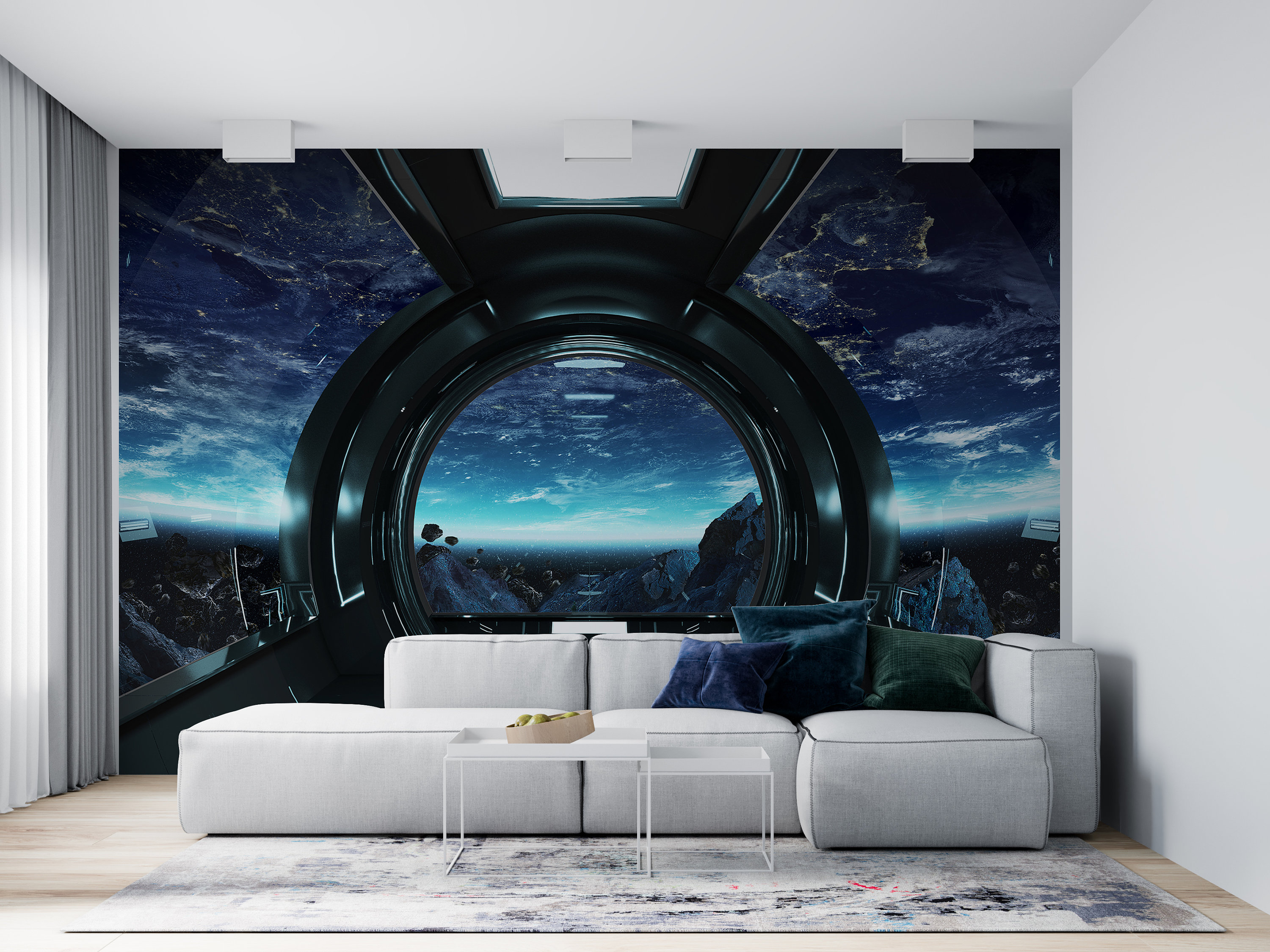 Niwoart - Outer Space Views From the Spaceship A - Removable Wall