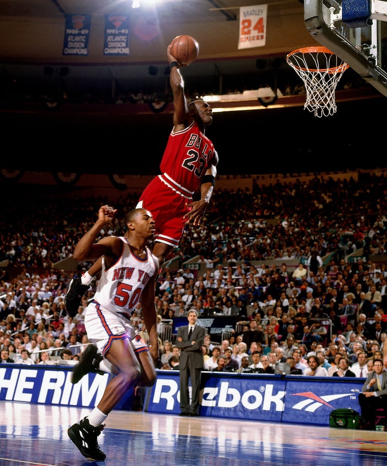Michael Jordan Slam Dunk Peel and Stick Removable Wall Decals Etsy