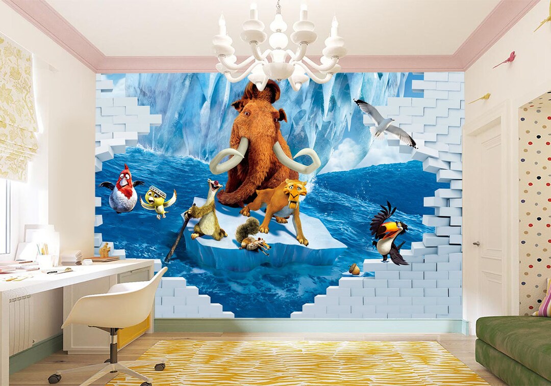 Niwoart Ice Age Removable Wall Mural for Kids Etsy