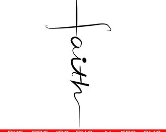 Download Faith Cross svg Faith Cross cut file faith cross clipart | Etsy