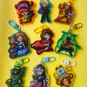 OP | Strawhat Pirates Colorful Acrylic Charms / Keychains