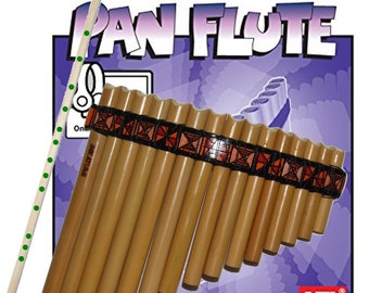 Bamboe pannenfluit voor beginners + koffer + reisgids en online audio/video