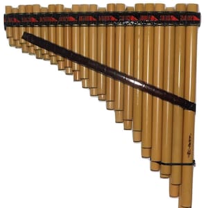 Left Handed Chromatic 44 Pipes Zampoña Pan Flute - Piano Keyboard