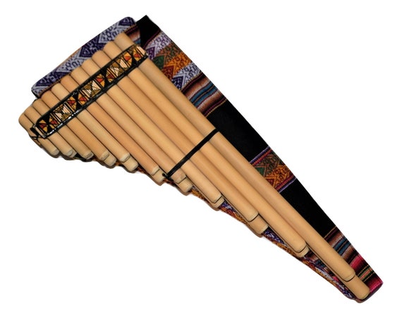 Pan Flute Siku 23 Pipes Bamboo From Peru Item in USA Case Included