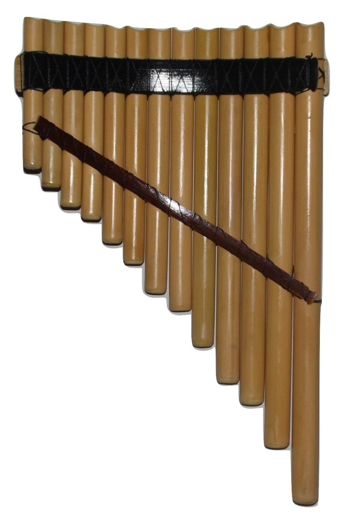 13 Pipes South American Style Pan Flute Lower Tone Etsy