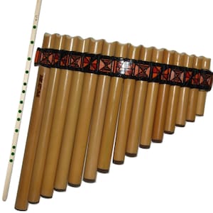 Easy Tuning Beginners Bamboo Pan Flute + Case + Tuning Stick