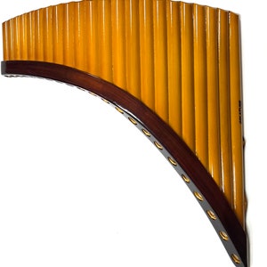 Left Handed Professional Alto 22 Pipes Bamboo Pan Flute  - Case Included