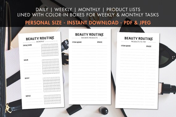 Heavy Metal Font Personal Size Beauty Routine Skin Care Make Etsy