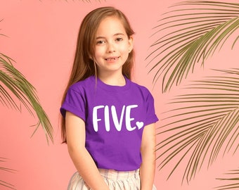 5th Birthday Girl, Fifth Birthday Shirt, 5 Birthday Shirt, Five Birthday, Birthday Girl, Five