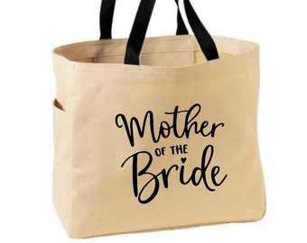 Mother of the bride tote bag, Mother of the bride gift, Bridal Party tote gift, Wedding favors, Gift for mother of the bride, Bridesmaids