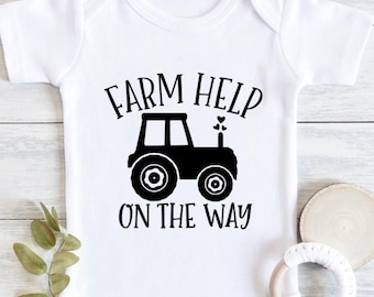 Cute farmer baby bodysuit, Farmer pregnancy announcement, Farm baby gift, Farm Baby outfit, Cute farm baby clothes