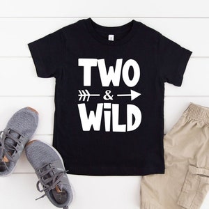 Two Wild Birthday Shirt,  2nd Birthday Party Animal Theme
