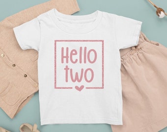 Hello Two Birthday tee