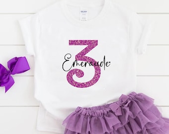 Custom Birthday Shirt - Girl's Birthday personalized shirt