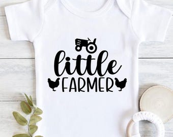 Little farmer baby bodysuit, Farmer pregnancy announcement, Farm baby gift, Farm Baby outfit, Cute farm baby clothes